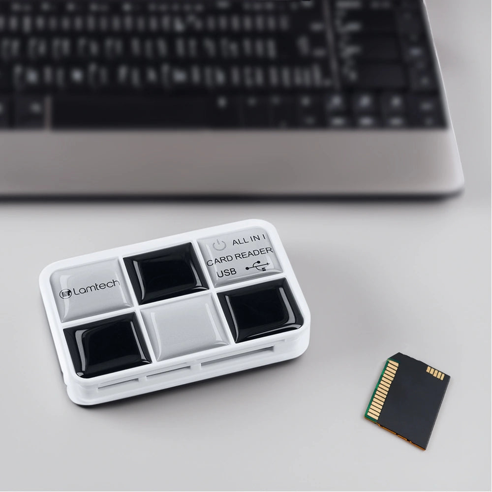LAMTECH MULTI CARD READER BLACK SILVER
