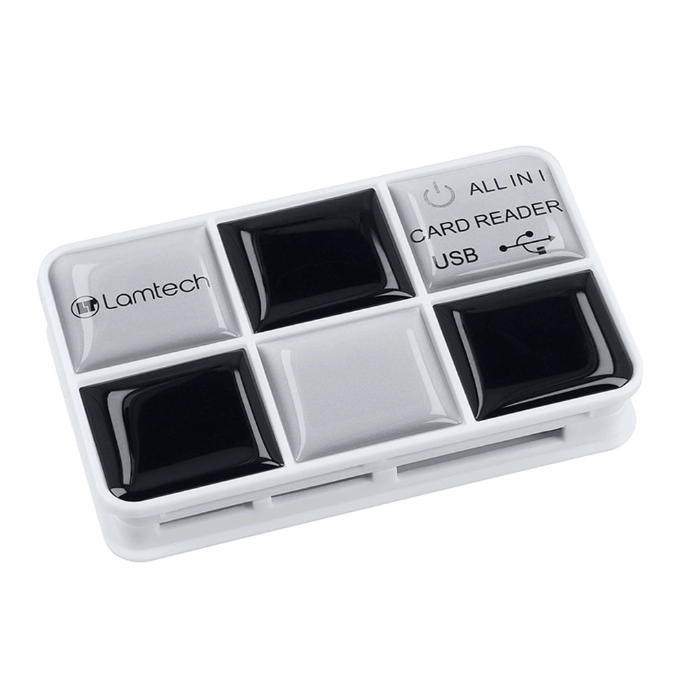 LAMTECH MULTI CARD READER BLACK SILVER