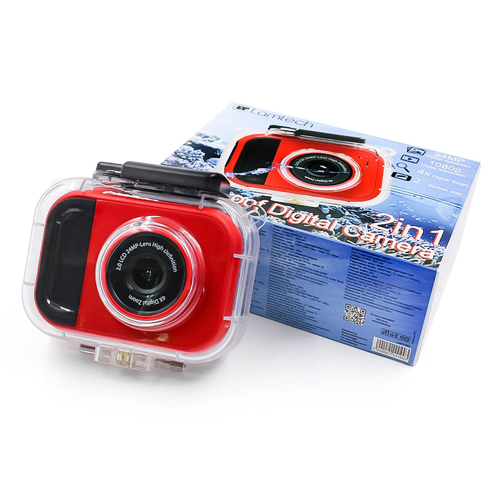 LAMTECH 2in1 WATERPROOF DIGITAL CAMERA RED