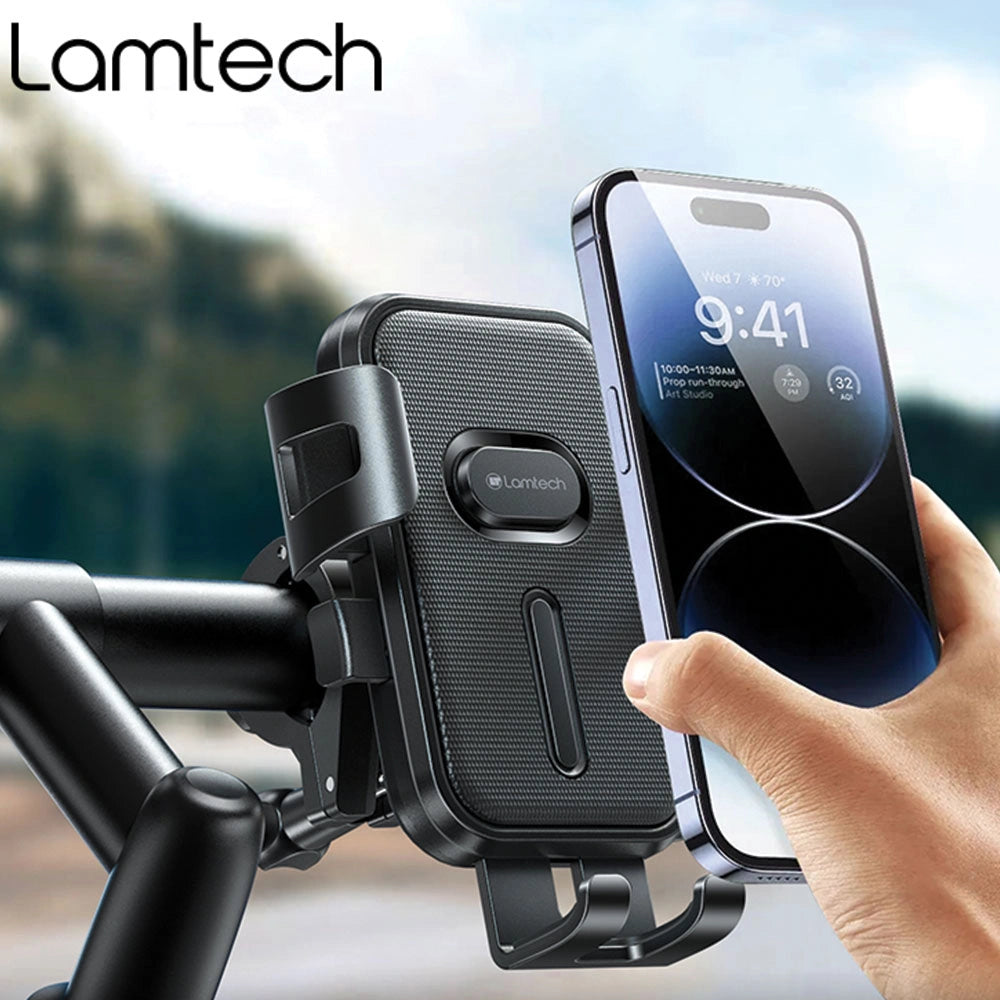 LAMTECH SMARTPHONE HOLDER FOR BIKE OR SCOOTER UP TO 7' BLACK