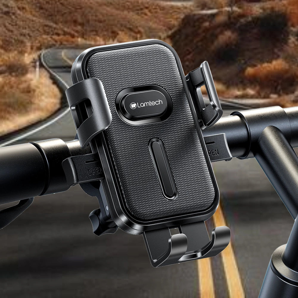 LAMTECH SMARTPHONE HOLDER FOR BIKE OR SCOOTER UP TO 7' BLACK