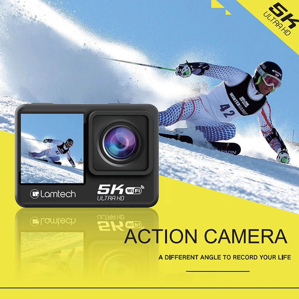 LAMTECH 5K/EIS DUAL SCREEN ACTION CAMERA