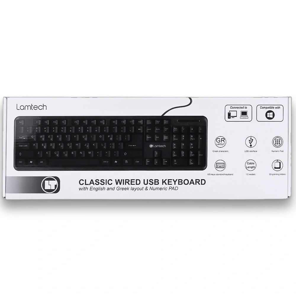 LAMTECH CLASSIC KEYBOARD USB BLACK