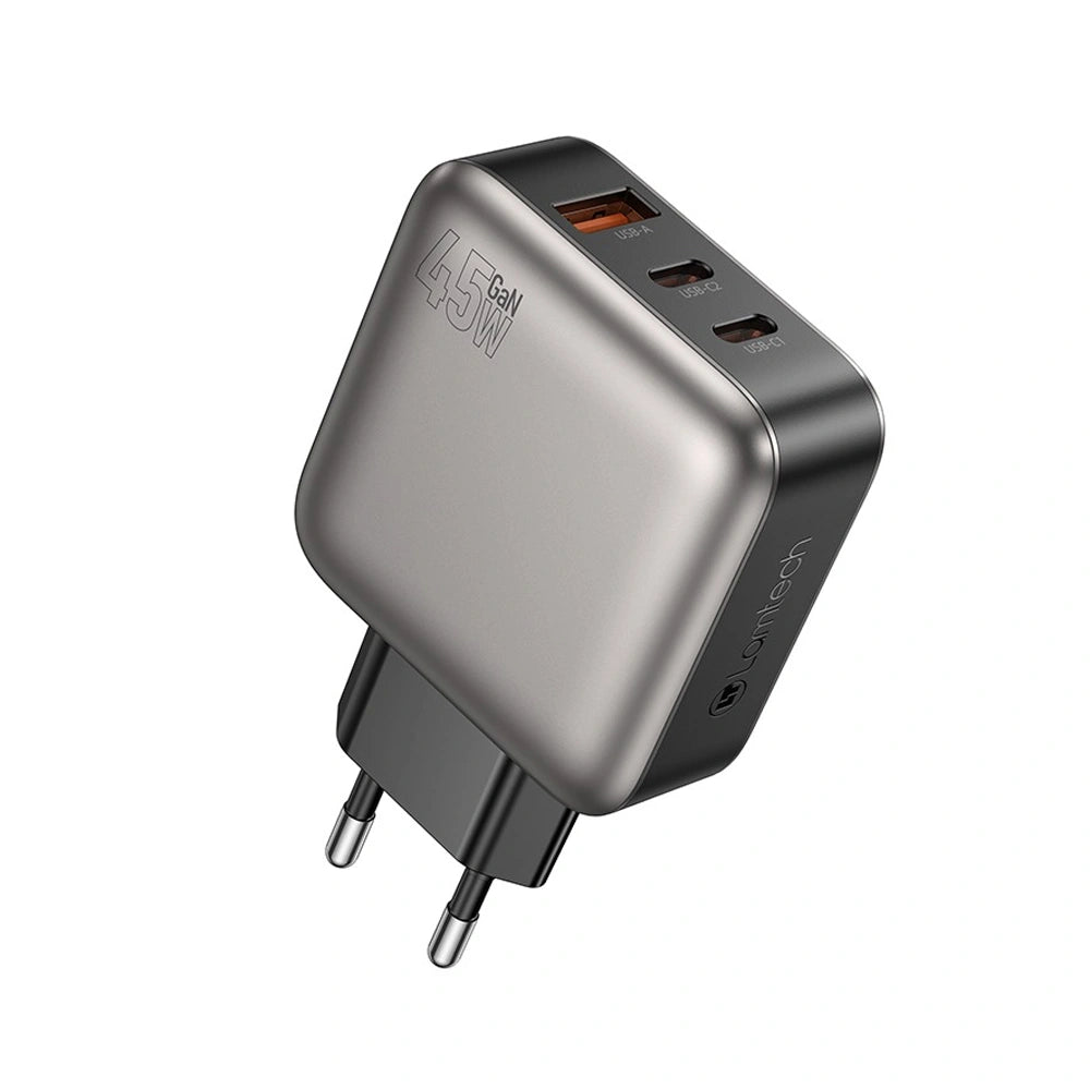 LAMTECH THREE PORTS GaN CHARGER PD45W GREY