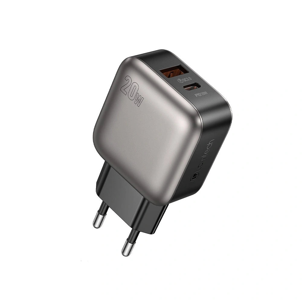 LAMTECH DUAL PORT QC3.0 CHARGER PD20W GREY