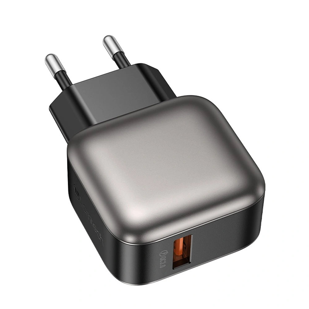 LAMTECH SINGLE USB PORTABLE QC3.0 CHARGER 18W GREY