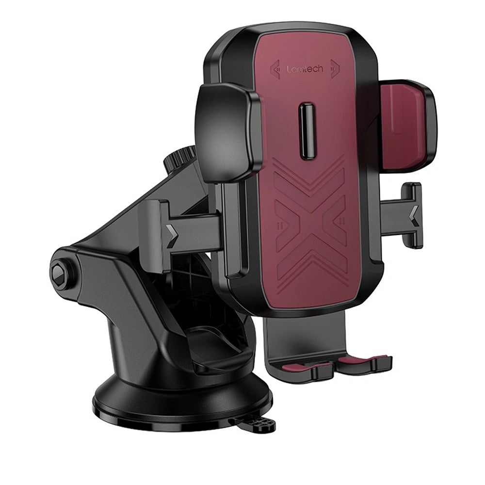LAMTECH MULTI-ANGLE CLAMPING CAR HOLDER FOR SMARTPHONES UP TO 7' BLACK/RED
