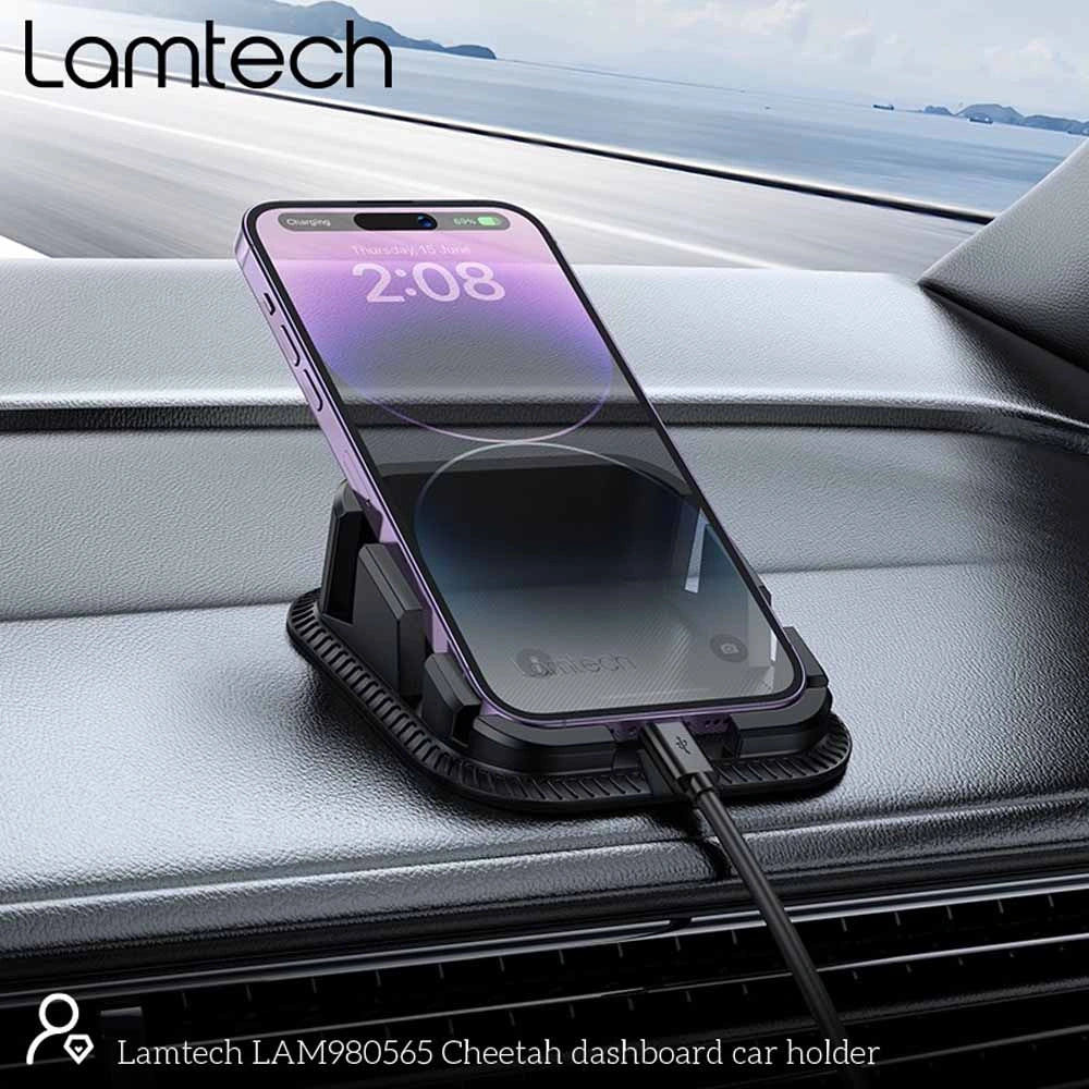 LAMTECH DASHBOARD CAR HOLDER 2-ANGLE ADJUSTMENT BLACK