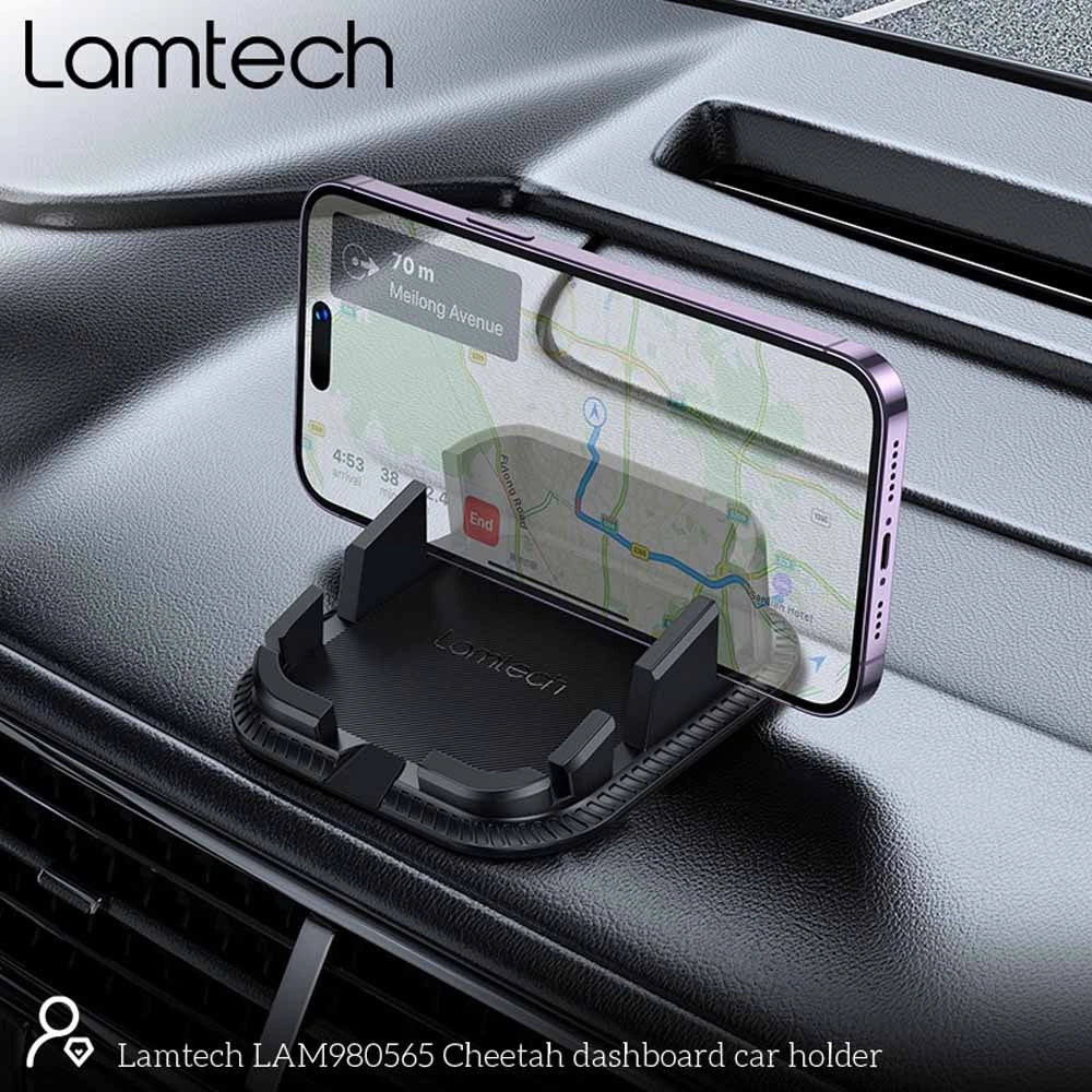 LAMTECH DASHBOARD CAR HOLDER 2-ANGLE ADJUSTMENT BLACK