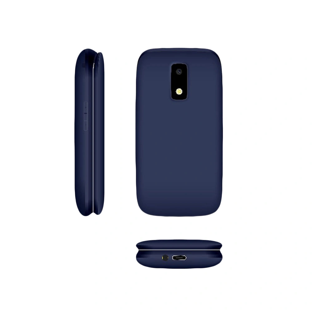 LAMTECH FLIP PHONE BLUE 2.8' DISPLAY WITH BT, FM RADIO, SOS, 1400 mAh, GR MENU FLIP-X