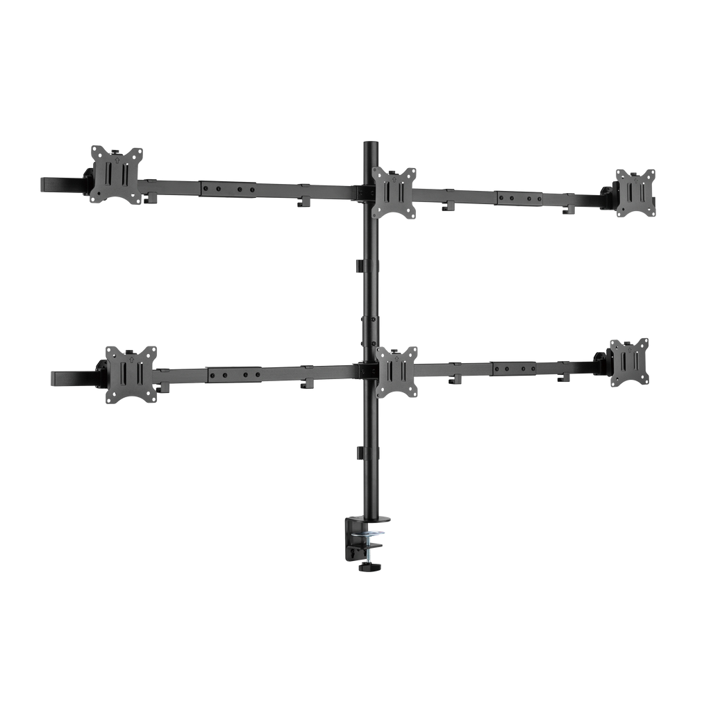 SBOX TABLE STAND FOR 6 MONITORS 17'-32' VESA 100x100 MAX