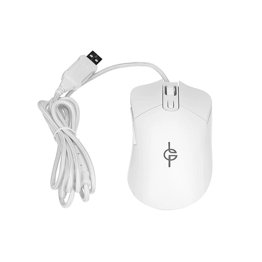 LAMTECH RGB GAMING MOUSE 6400DPI WHITE 'WHITE MOON'