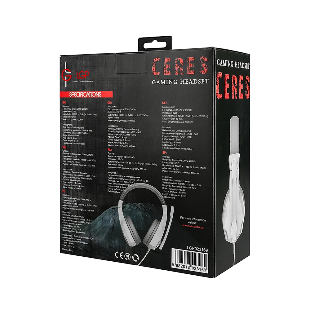 LAMTECH HEADSET JACK WHITE 'CERES'