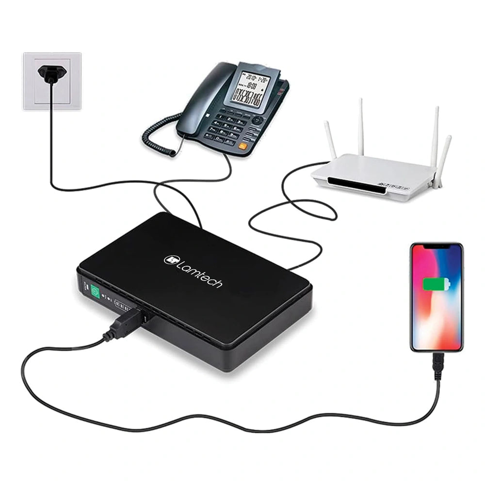 LAMTECH Mini DC UPS 30W with PoΕ