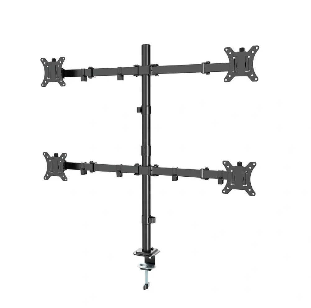 GEMBIRD ADJUSTABLE DESK 4-DISPLAY MOUNTING ARM (RTS) 13'-32' BLACK