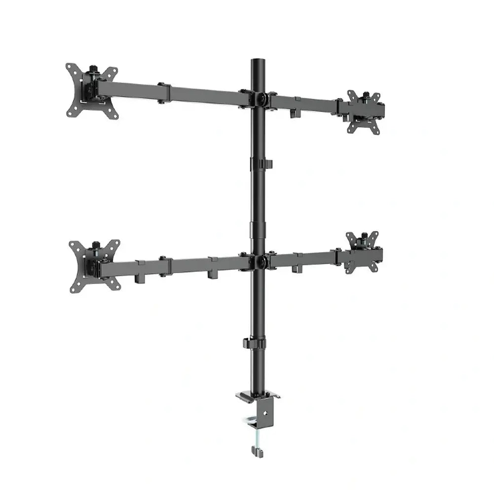 GEMBIRD ADJUSTABLE DESK 4-DISPLAY MOUNTING ARM (RTS) 13'-32' BLACK
