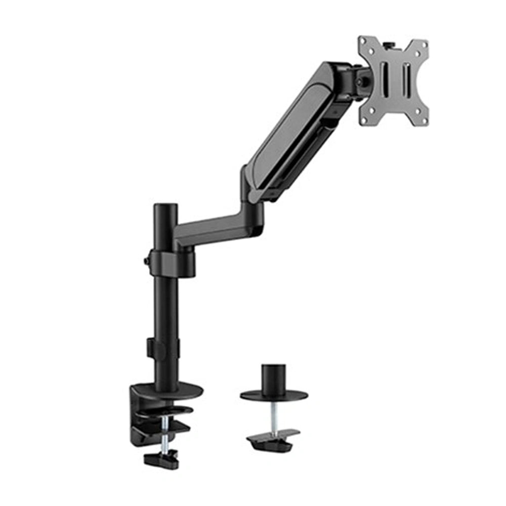 GEMBIRD ADJUSTABLE DESK DISPLAY MOUNTING ARM, 17”-32” UP TO 9 KG BLACK