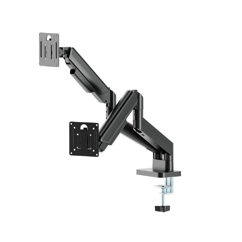 GEMBIRD DESK MOUNTED ADJUSTABLE DOUBLE MONITOR ARM 17'-32' BLACK