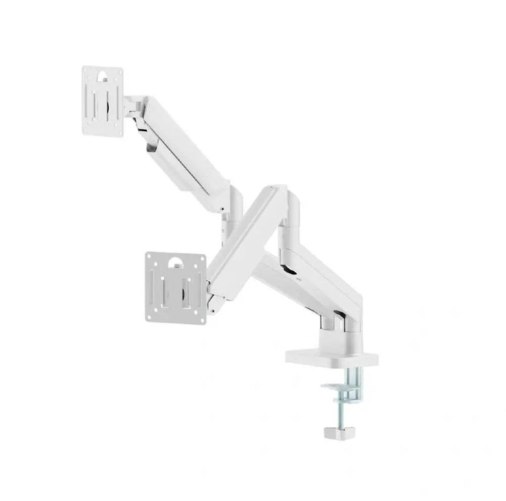 GEMBIRD DESK MOUNTED ADJUSTABLE DOUBLE MONITOR ARM 17'-32' WHITE