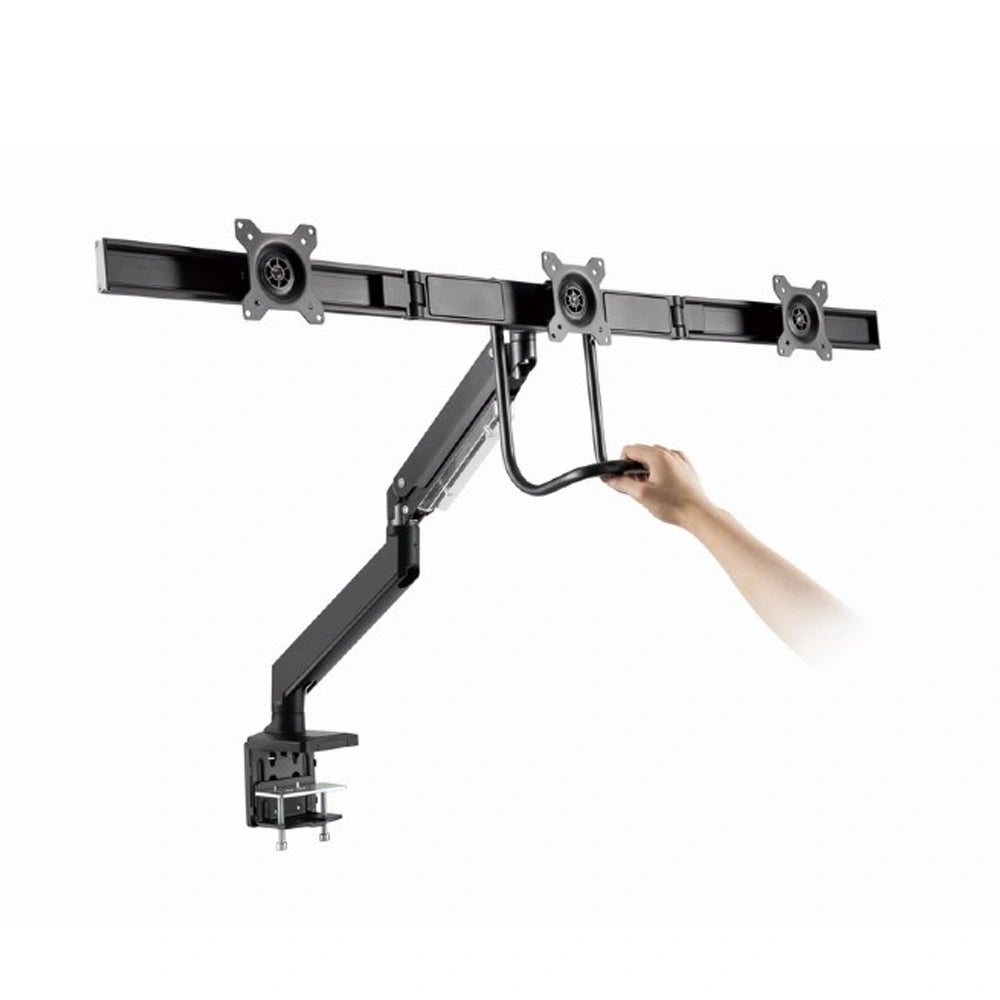 GEMBIRD DESK MOUNTED ADJUSTABLE MONITOR ARM FOR 3 MONITORS BLACK