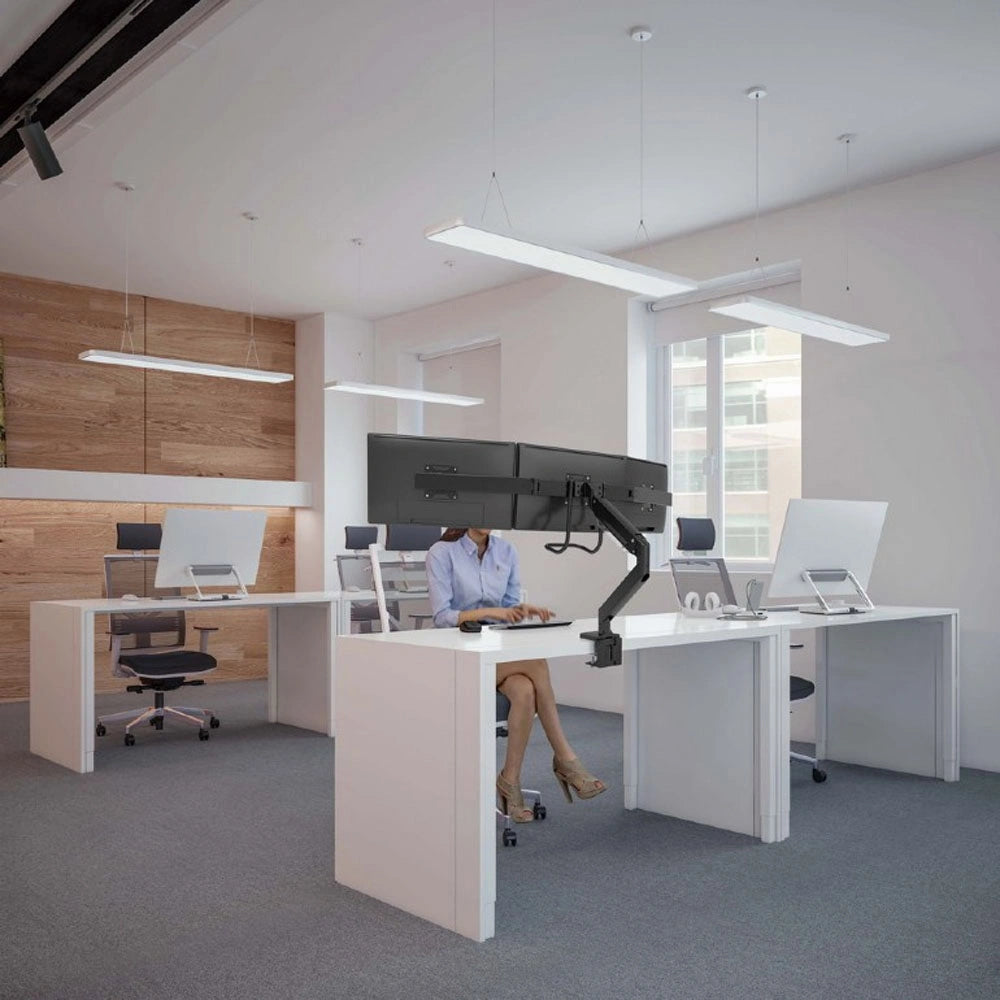 GEMBIRD DESK MOUNTED ADJUSTABLE MONITOR ARM FOR 3 MONITORS BLACK