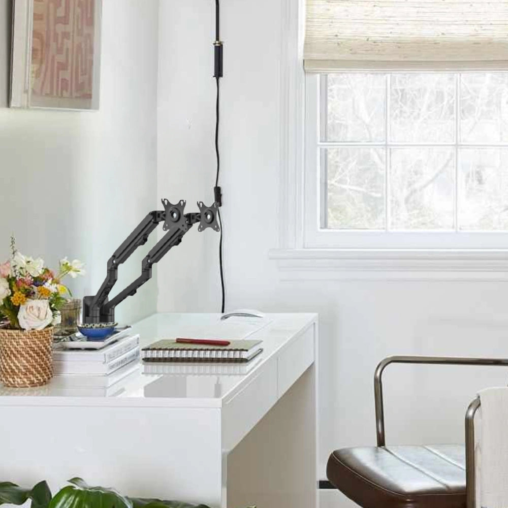 GEMBIRD ADJUSTABLE WALL 2-DISPLAY MOUNTING ARM 17'-27', UP TO 7KG
