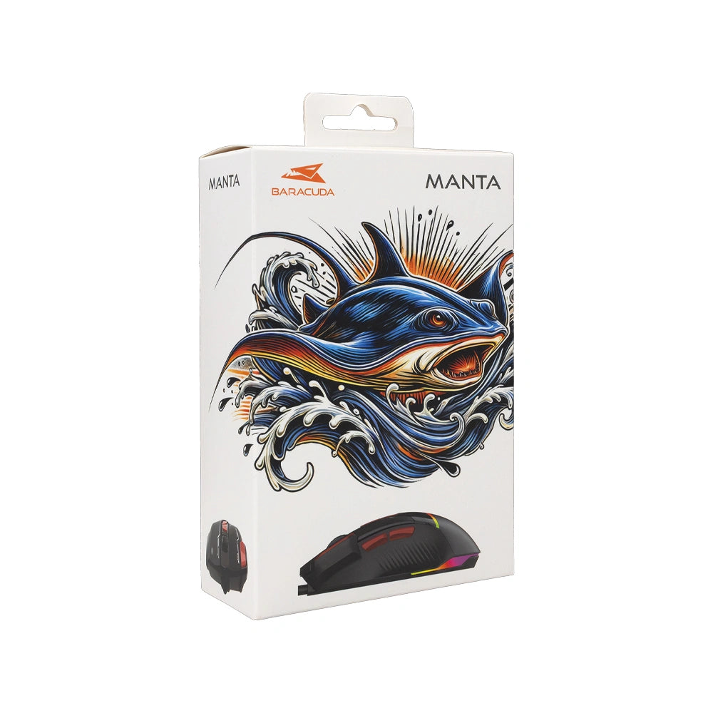 BARACUDA 8D MOUSE BGM-041 12800DPI MANTA BLACK