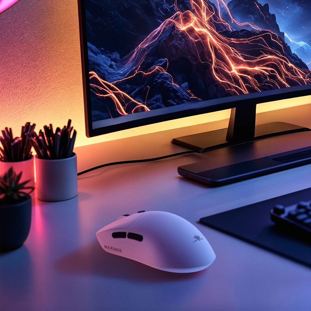 WHITE SHARK 6D WIRELESS MOUSE GM-9010 MAXIMUS DPI26000 WHITE