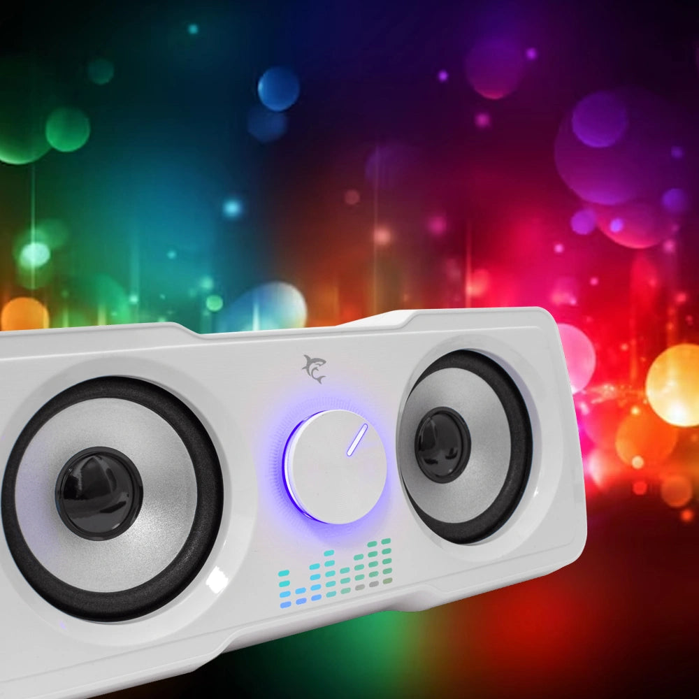 WHITE SHARK RGB GAMING 2.2 SPEAKERS MOOD WHITE
