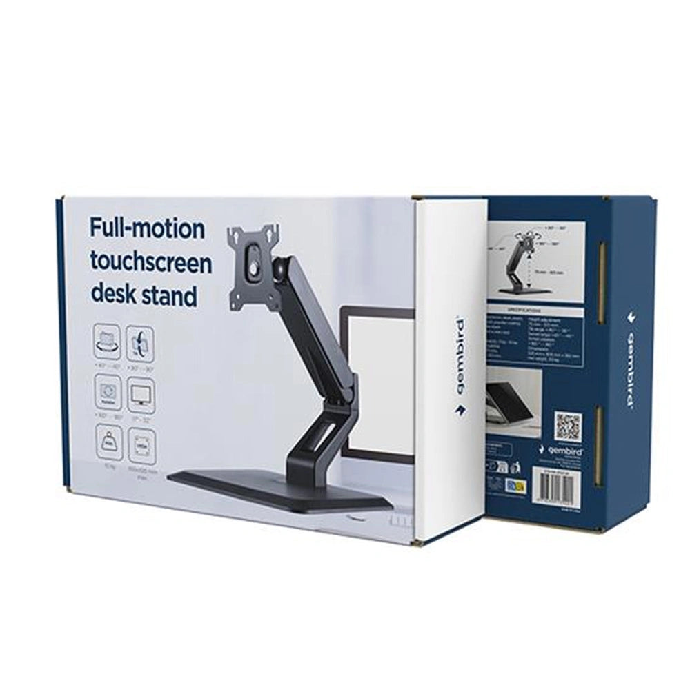 GEMBIRD FULL-MOTION TOUCHSCREEN DESK STAND MAX 32' VESA 100X100 BLACK