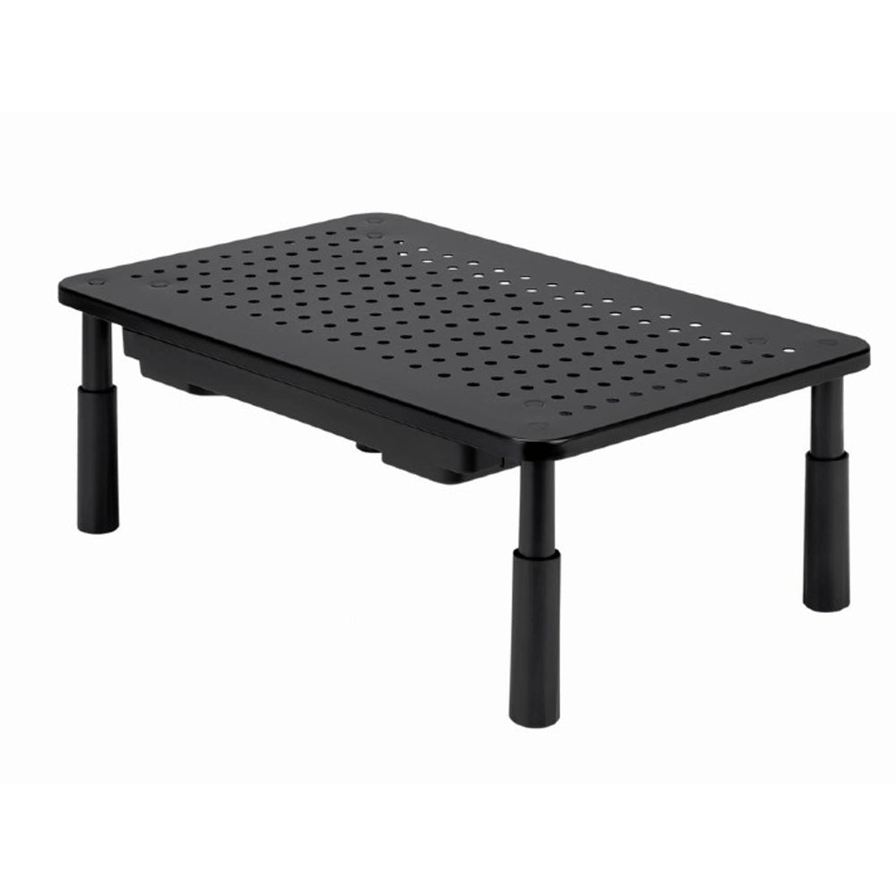 GEMBIRD ADJUSTABLE MONITOR STAND WITH DRAWER (RECTANGLE) BLACK