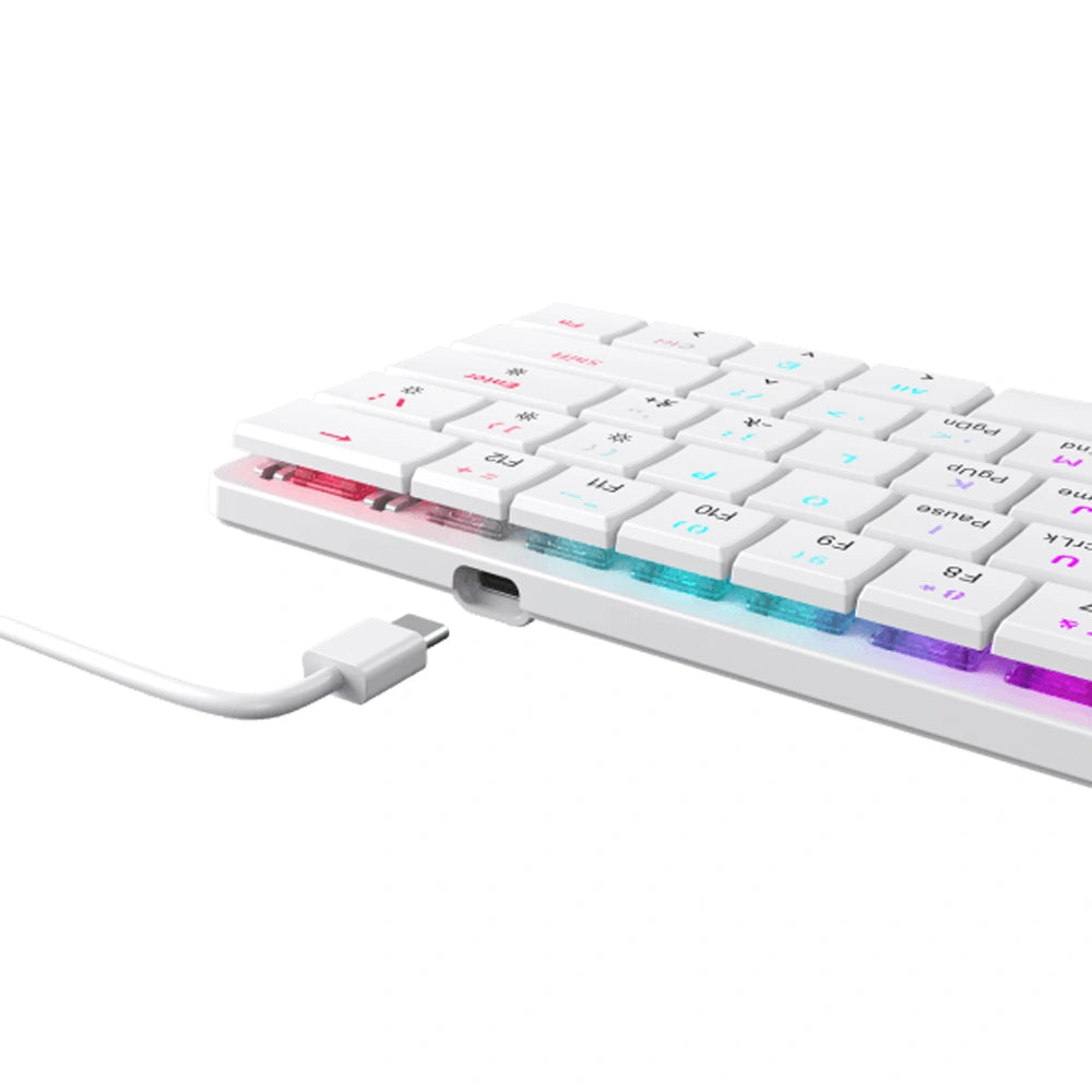 WHITE SHARK MECH KEYBOARD GK-006221 NAGAMAKI WHITE US BLUE SWITCH