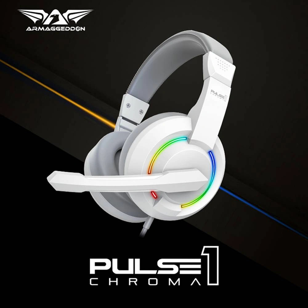 ARMMAGGEDDON GAMING HEADSET RGB 2.1 PULSE 1 CHROMA WHITE