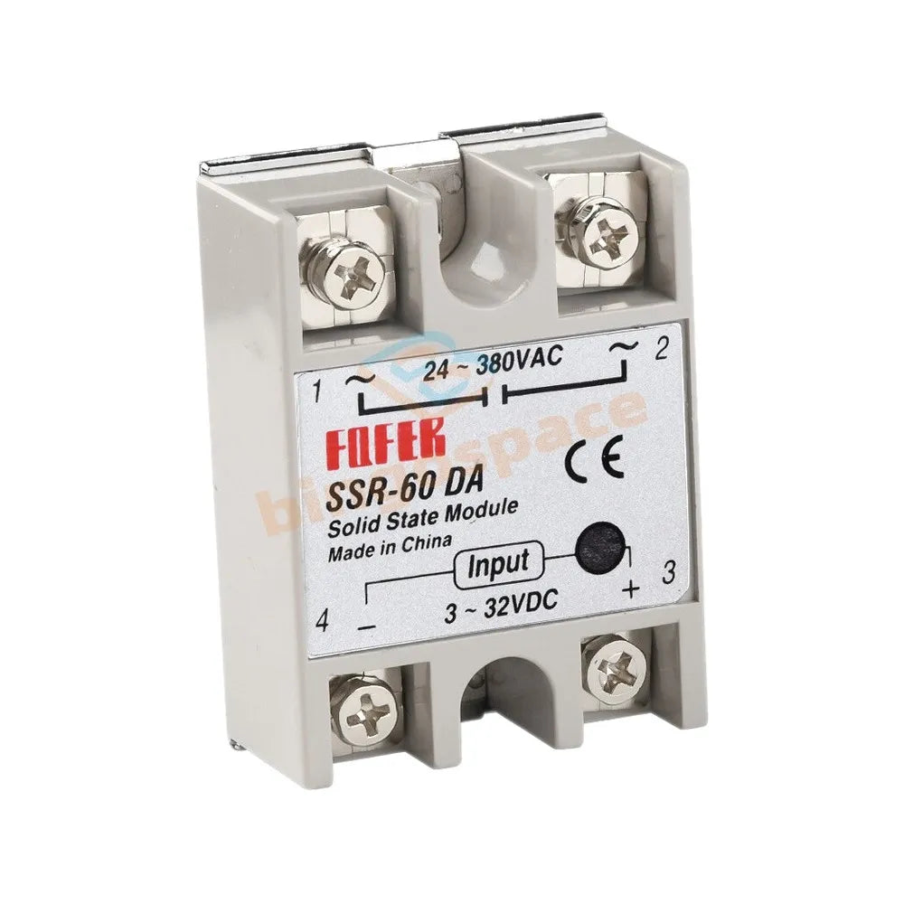 Solid State Relay SSR-60DA 60A 3-32VDC/24-380VAC