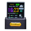 GeekMagic Crystal Cube Photo Display Holographic Desktop Smart Weather Station Digital Clock with GIF Animations Album