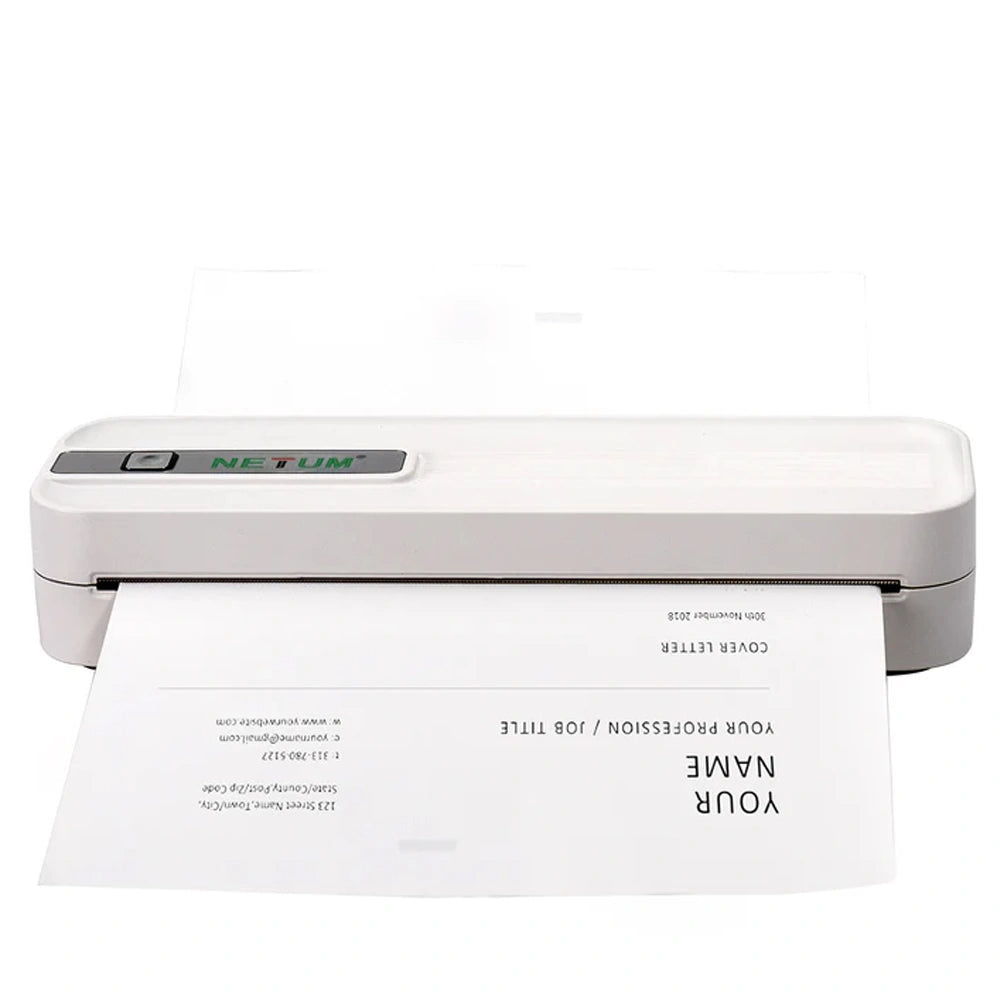 NETUM PORTABLE RECHARGEABLE THERMAL A4 PRINTER P801 WHITE