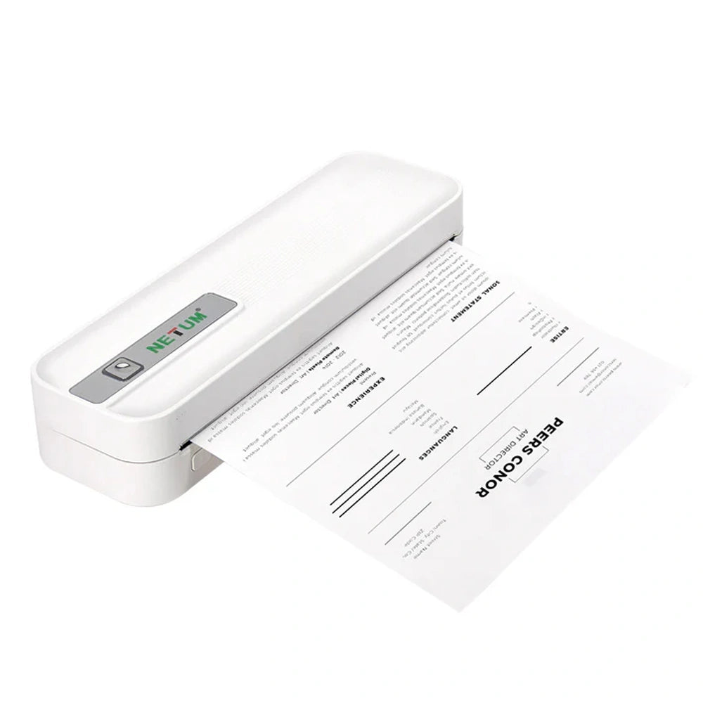 NETUM PORTABLE RECHARGEABLE THERMAL A4 PRINTER P801 WHITE