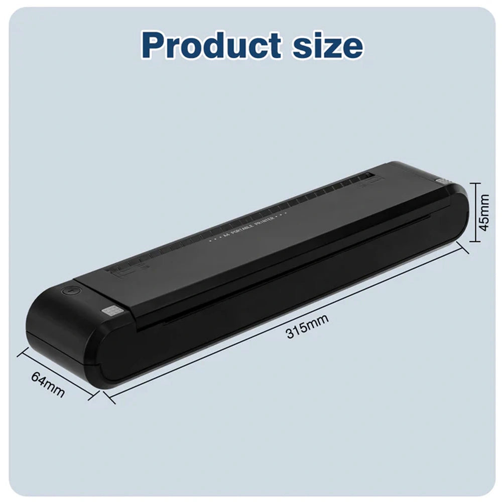 NETUM PORTABLE RECHARGEABLE THERMAL A4 PRINTER P808 BLACK