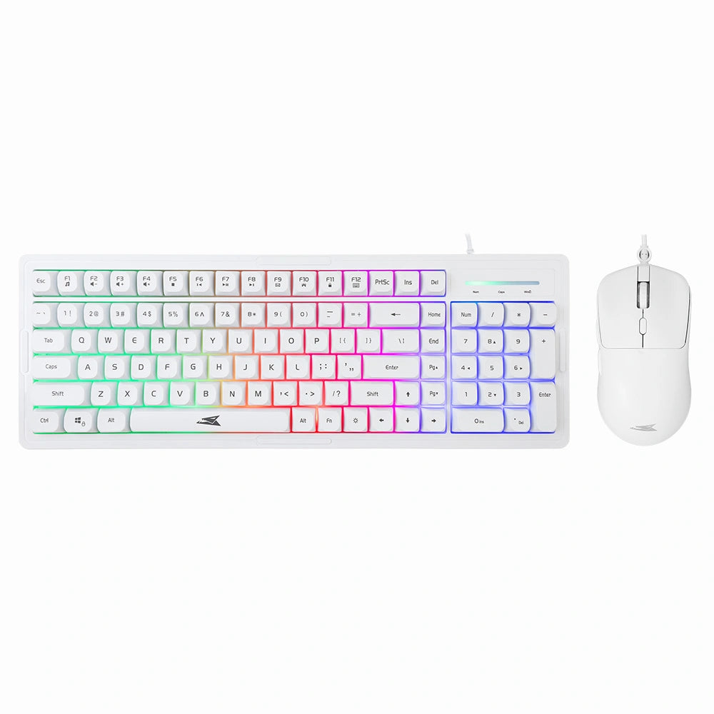 BARACUDA GAMING COMBO KEYBOARD AND MOUSE BGC-012 ORCA WHITE REFURBISHED