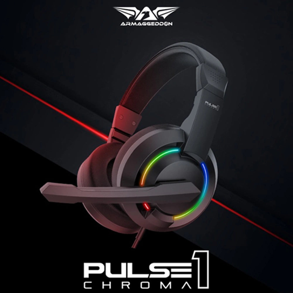 ARMMAGGEDDON GAMING HEADSET RGB 2.1 PULSE 1 CHROMA BLACK