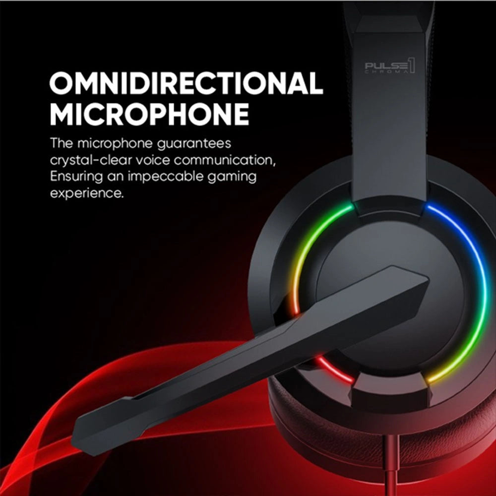 ARMMAGGEDDON GAMING HEADSET RGB 2.1 PULSE 1 CHROMA BLACK