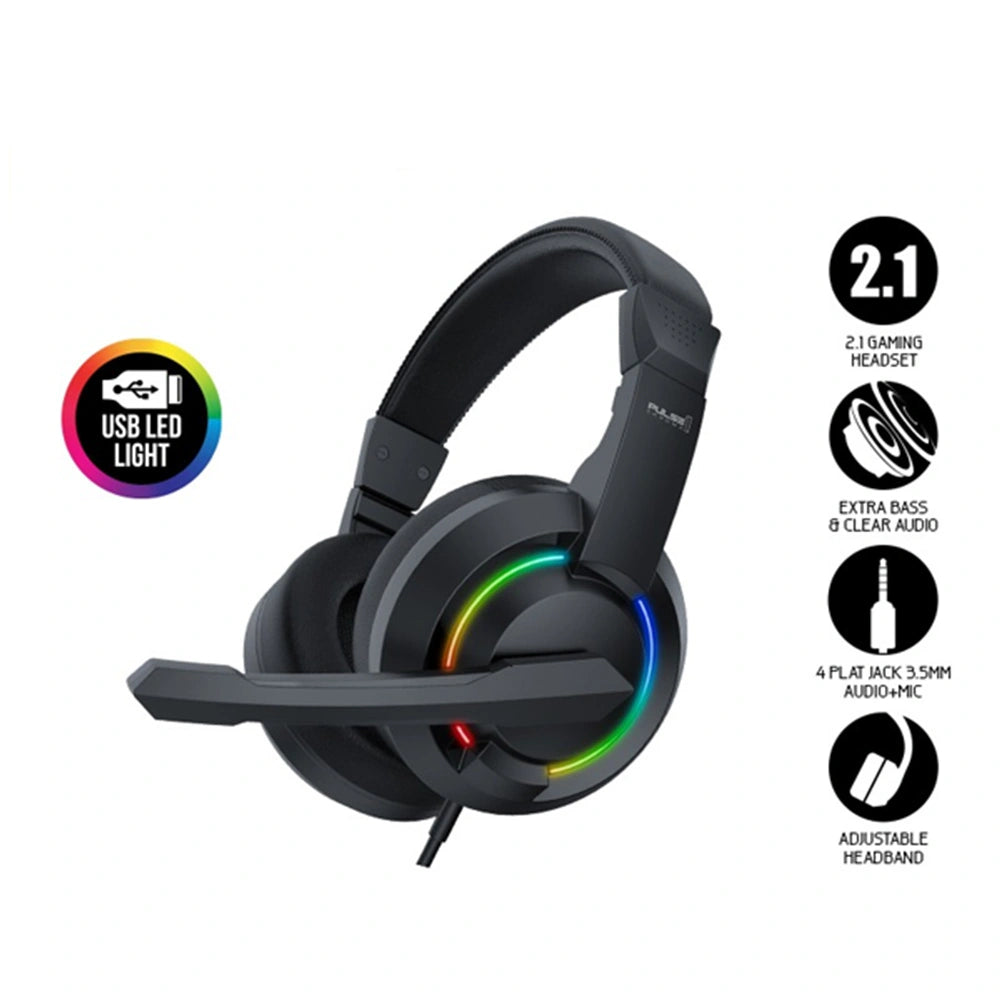 ARMMAGGEDDON GAMING HEADSET RGB 2.1 PULSE 1 CHROMA BLACK