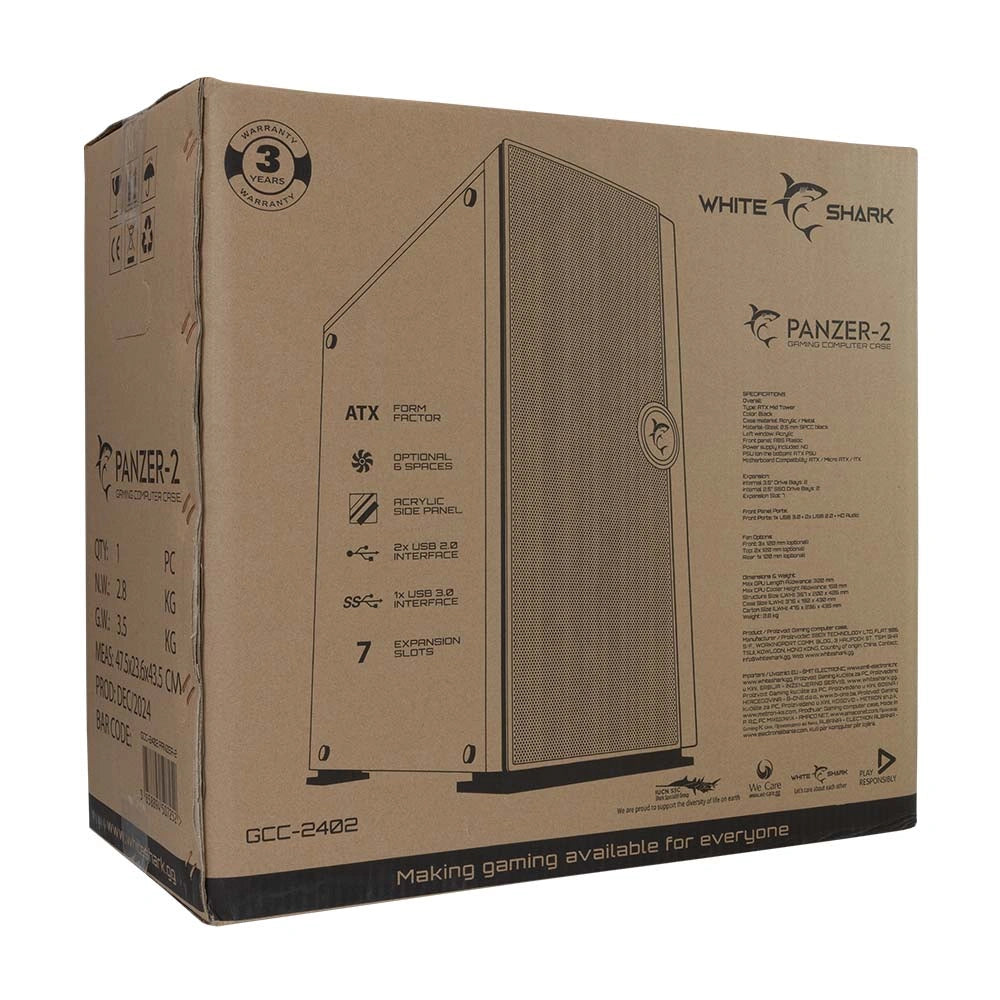 WHITE SHARK ATX MID TOWER GCC-2402 BLACK