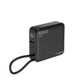 ENERGENIE 20W FAST CHARGING POWER BANK WITH WIRELESS CHARGER 10000 MAH BLACK