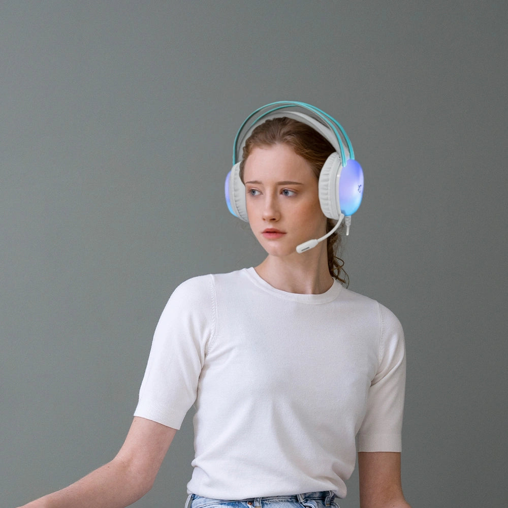 WHITE SHARK STEREO GAMING HEADSET GH-2444 PEACOCK-2 WHITE