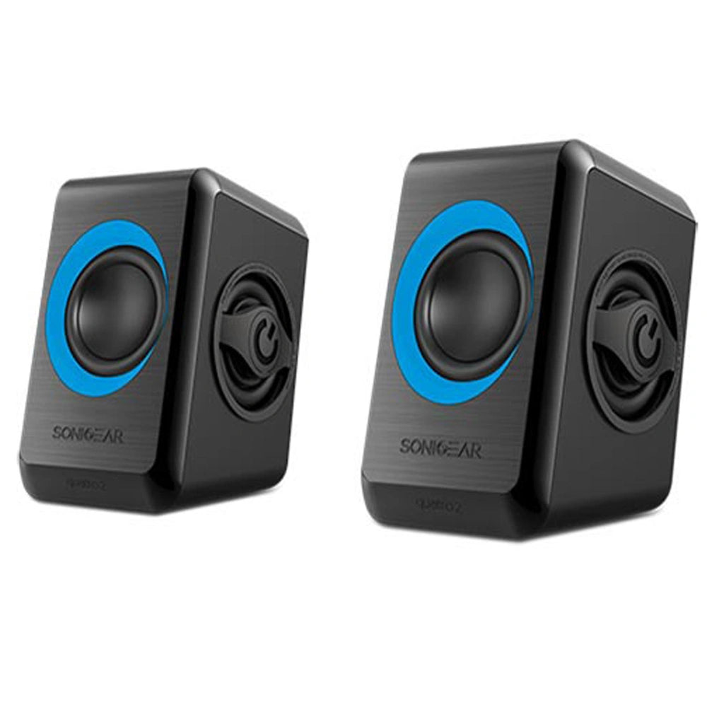 SONIC GEARS USB POWERED QUAD BASS SPEAKERS 2,0 BLACK TURQUILA