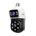 SRIHOME DUAL LENS LIGHT BULB CLOUD WIFI SECURITY CAMERA 2MP WHITE