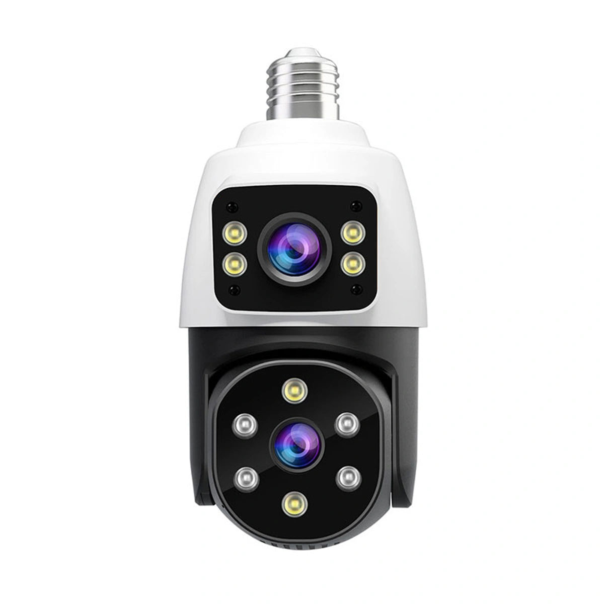 SRIHOME DUAL LENS LIGHT BULB CLOUD WIFI SECURITY CAMERA 2MP WHITE