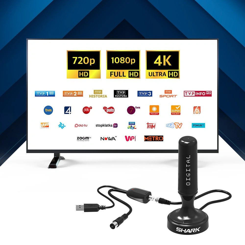MANTA DVBT ACTIVE TERRESTRIAL TV ANTENA WITH USB AMPLIFIER