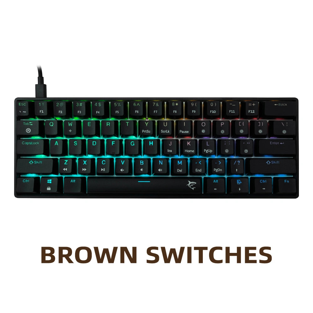 WHITE SHARK GK-004131 SHINOBI-2 MECH KEYBOARD BLACK US BROWN SWITCHES